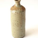 Leaf pattern stoneware bottle