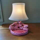 Vintage 50s lamp in pink ceramic
