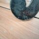 Old standing mirror, silvered bronze