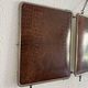 Vintage 1930s triptych barber mirror crocodile crystal - 30x69 cm