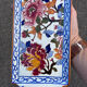 Gien earthenware cake dish with antique peony decoration