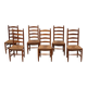 Set of six French dining chairs