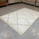 White/black berbere wool carpet  205x320cm