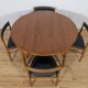 Mid-Century Round Extendable Dining Table and Chairs from McIntosh, 1960s, Set of 5