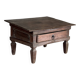 Petit écritoire table basse ancienne indonésienne en teck H33 40,5x55