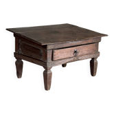 Petit écritoire table basse ancienne indonésienne en teck H33 40,5x55