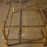 Table basse verre et laiton