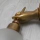Paire appliques flambeau bronze dore