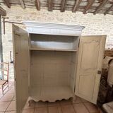 Old white patinated cabinet