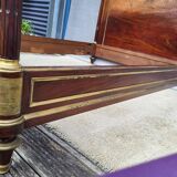 Napoleon bed in mahogany and gilded brass, Empire style