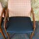 Teak dining chairs model 23 by Henning Kjaernulf for Korup Stolefabric