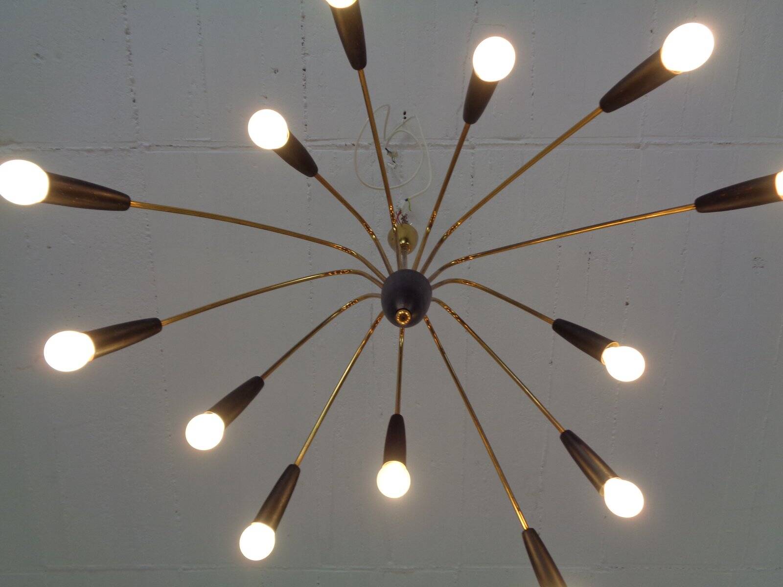 Large Italian Spider Ceiling Lamp, 1950s