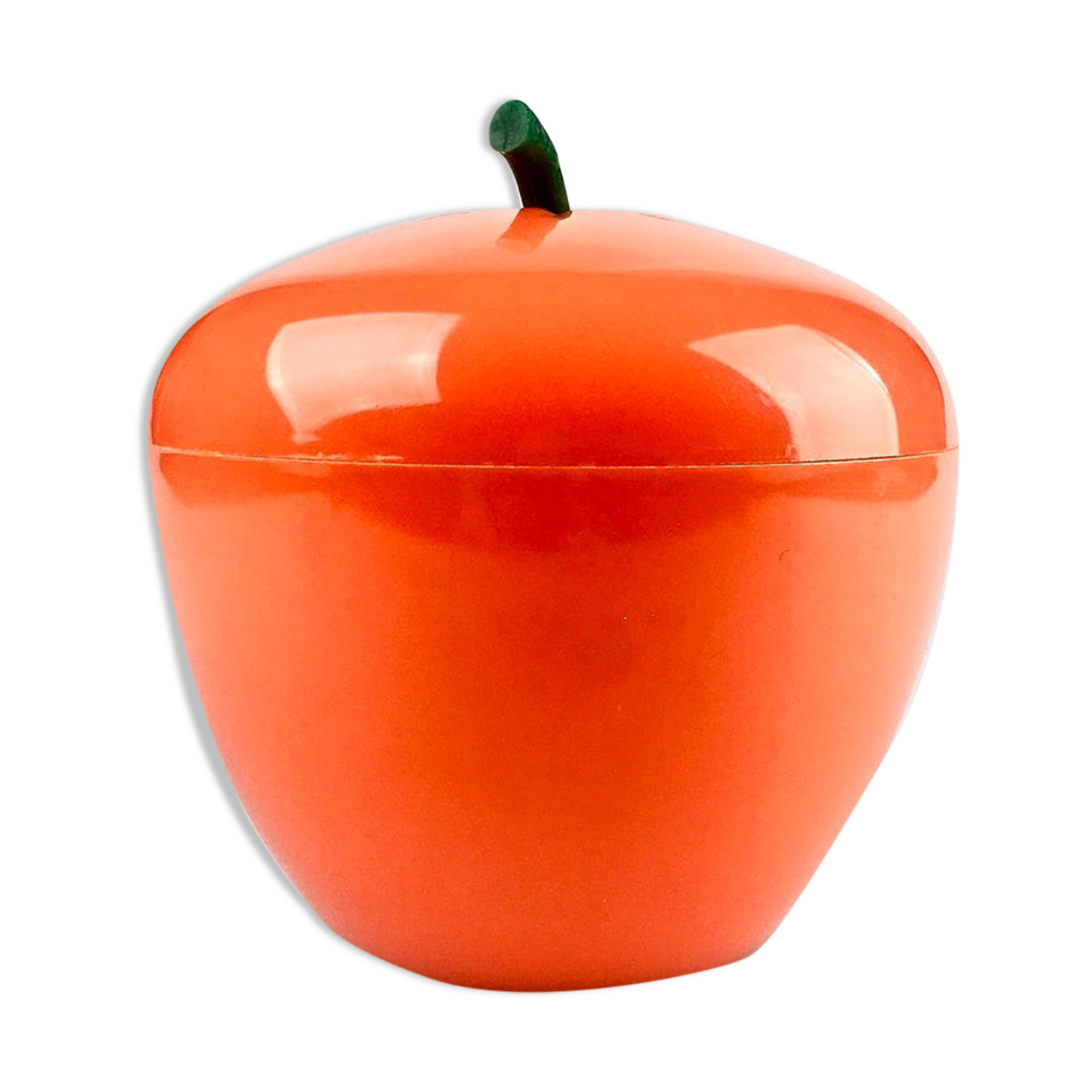 1970s orange plastic ice bucket