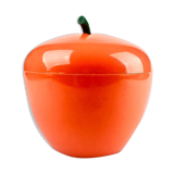 Seau à glace orange en plastique des années 1970