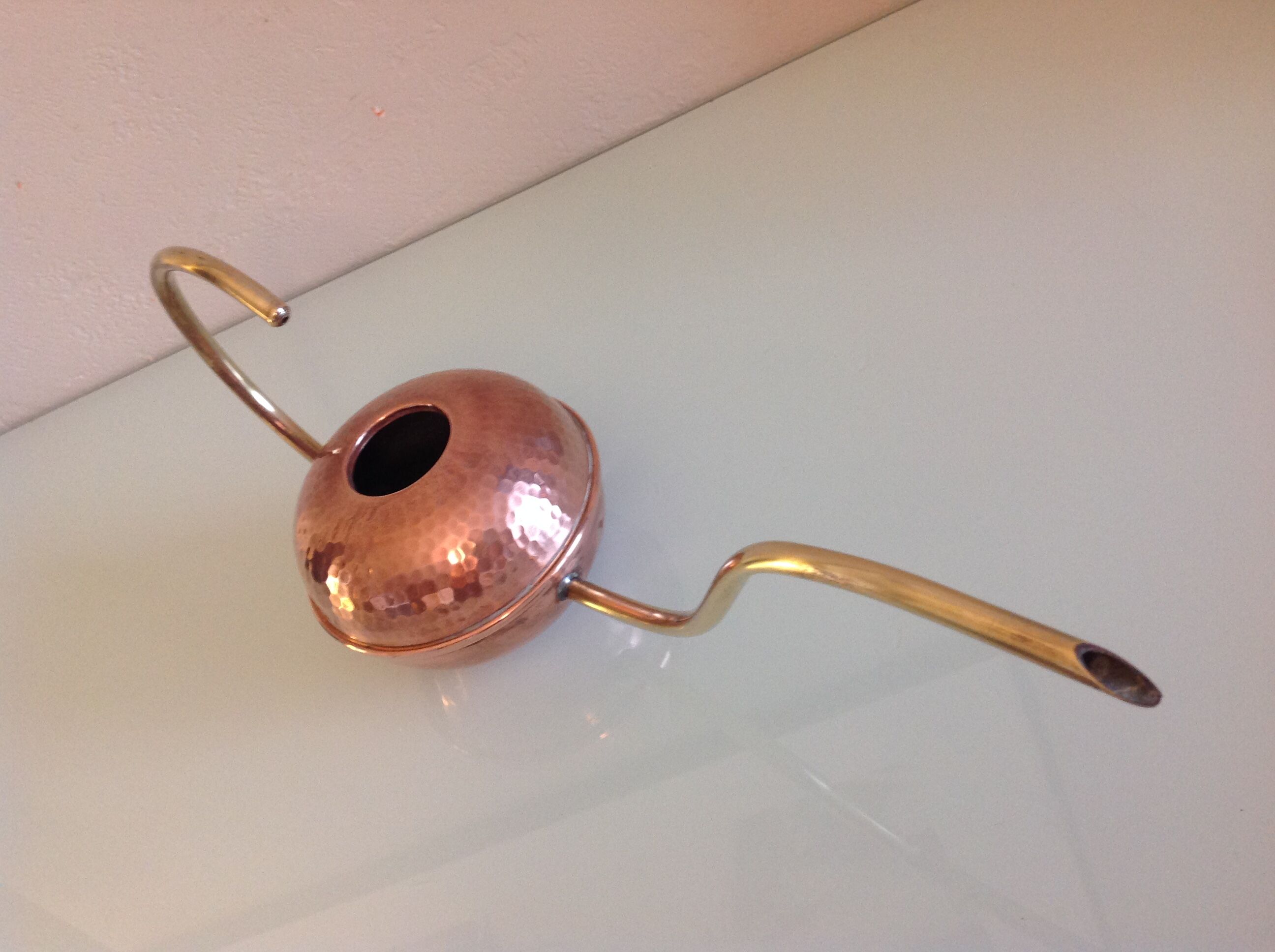 Red copper/vintage ball watering can 60s/70s