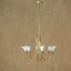Vintage gold ceiling lamp, Italy 1970s