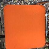 Framar folding chairs orange felt 1970