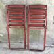 Pair of metal folding chairs Drancy - vintage 1950s
