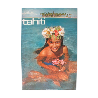 Affiche office de développement du tourisme Tahiti Erwin Christian