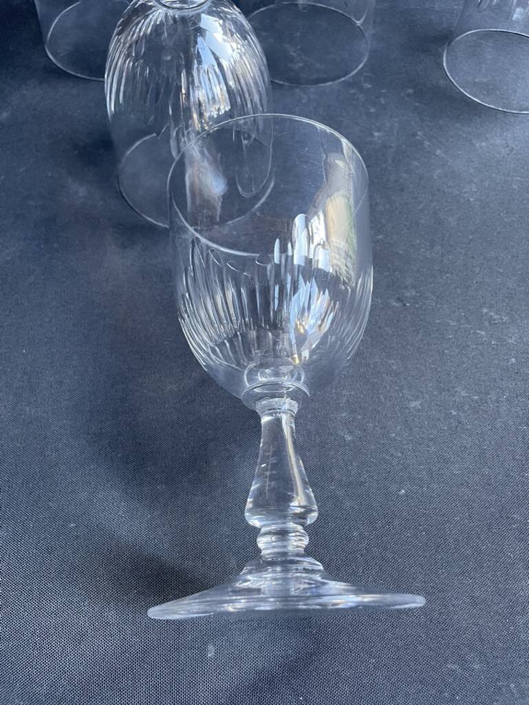 5 baccarat water glasses – art nouveau