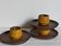 Three ceramic shells ceramano germany 50s