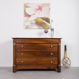 Commode Biedermeier, France, 19ème siècle, Bois de noyer massif