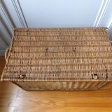 Ancient rattan wicker trunk