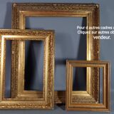 Old frame with keys, gilded stucco wood, pearl frieze 46x38 cm, foliage 40.3x32.1 cm + SB glass