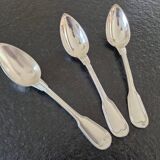 Master Goldsmith : Alfénide, Christofle, Paris - Series of 3 tablespoons - Chinon model
