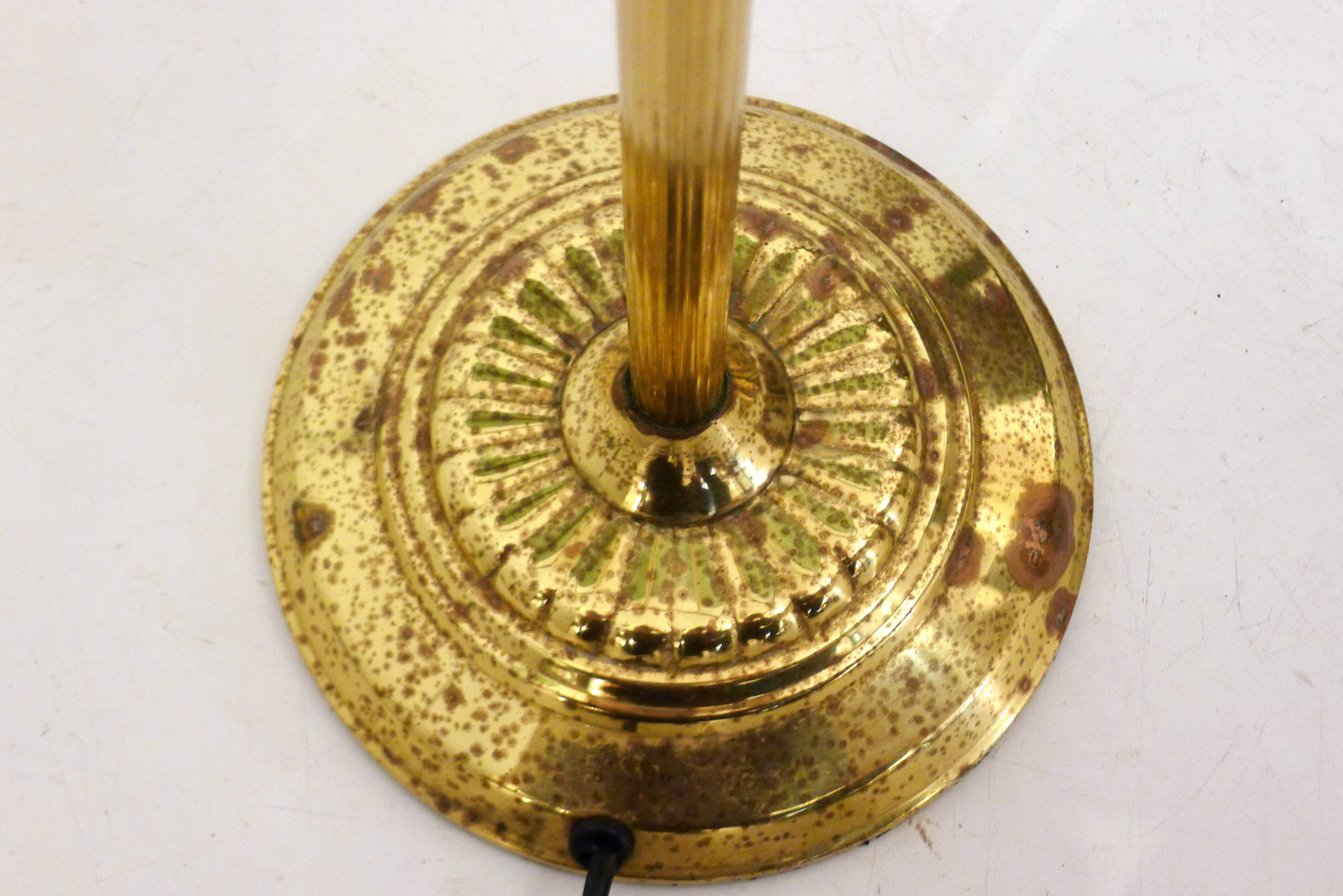 Desk lamp (library/banker) green & gold