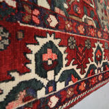 Tapis persan vintage en laine rouge tissée à la main - 211x306cm