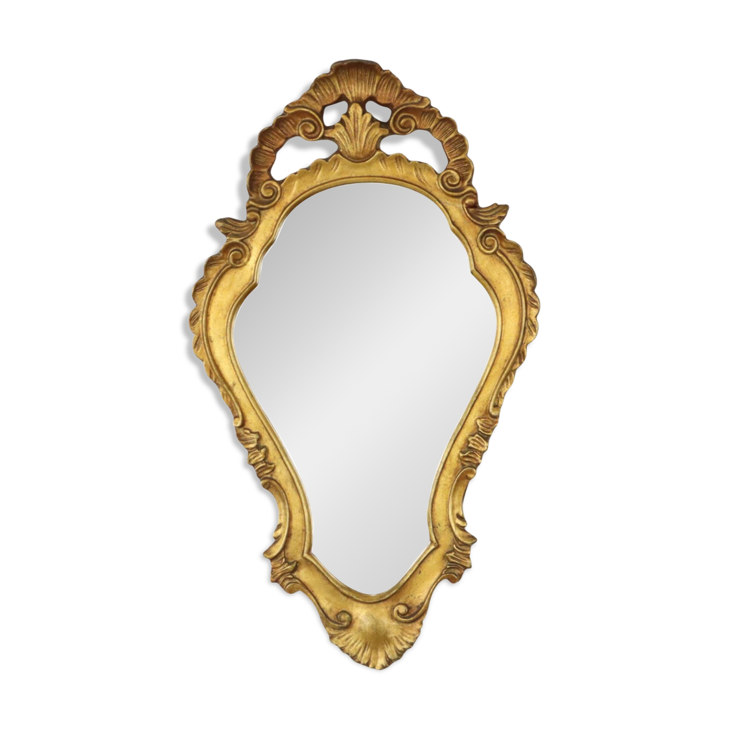 Mid Century Crested Mirror Classic Gold Mirror France