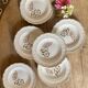 Set of 6 vintage Salins soup plates