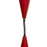 80's style table lamp Max Bill, Egoluce, vintage brown-red.