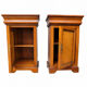 Pair of vintage bedside tables in solid cherry wood – Louis-Philippe style
