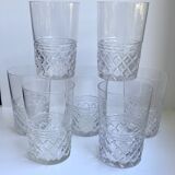 Set of 7 water glasses years 50-60