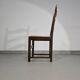 Set of 2 oak, rustic, farmhouse, ladderback dining chairs with rush seats
