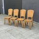 Ensemble de 4 chaises vintage en pin massif