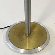 Italian Floor Lamp in Brushed Steel and Brass, 1970s
