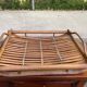 Vintage serving tray in bamboo and woven rattan boho / tropical 1970s