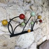 Wall coat rack 50s, colored balls