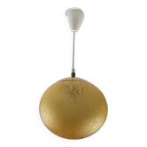 Amber speckled glass and gold aluminum globe