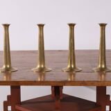 Set of 4 Hans Bølling Brass Candlesticks for Torben Ørskov, Denmark 1950s