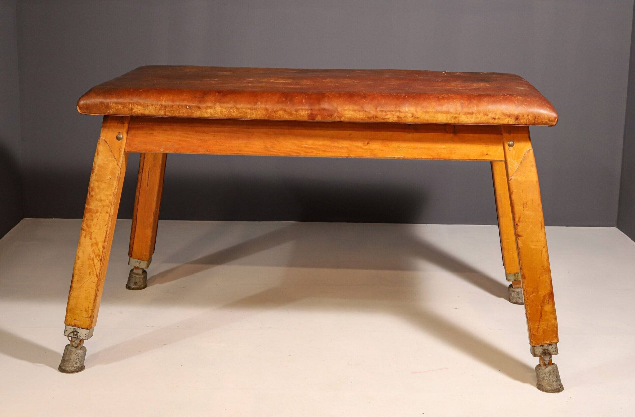 Gym bench vintage wood 1950s Czechoslovakia