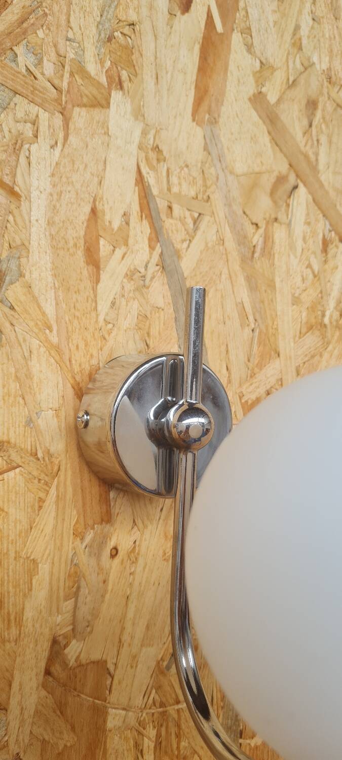 Pair of ball and chrome wall lights