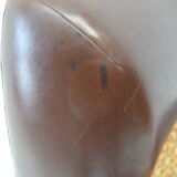 Mid-century Rotating Armchair,Leatherette,1980's.