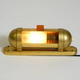 Original 1930s cabin submarine wall lamp in streamlined design