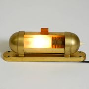 Original 1930s cabin submarine wall lamp in streamlined design