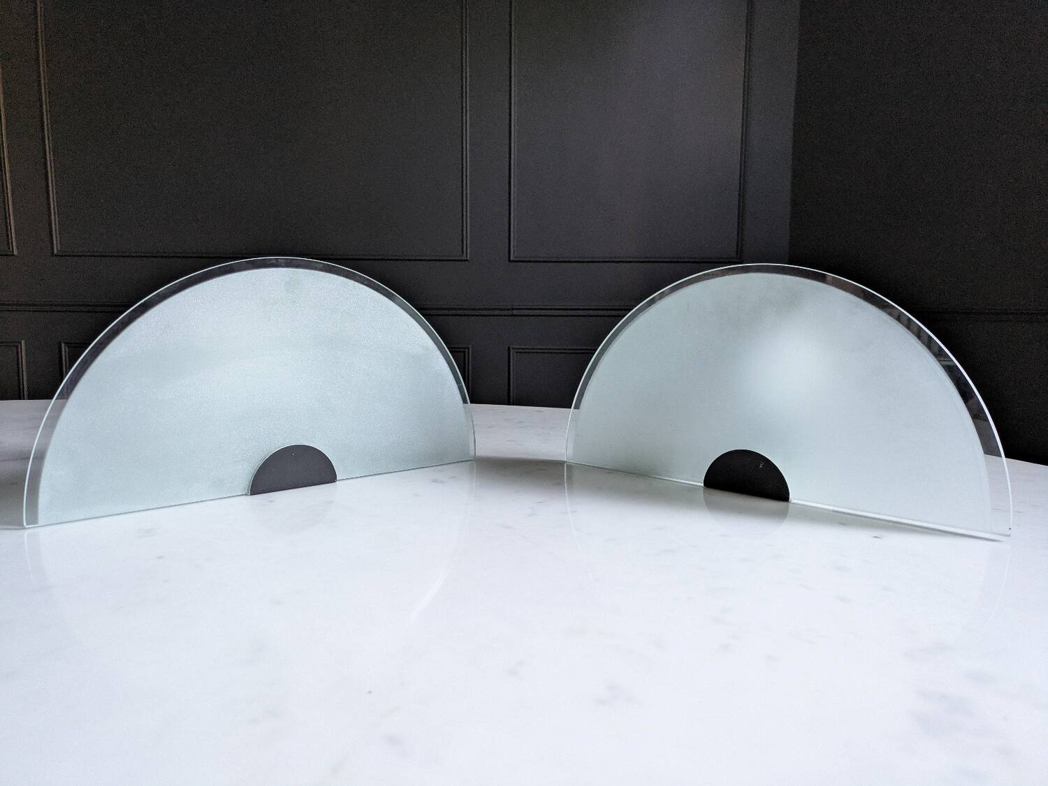 Pair of modernist 80s wall lights