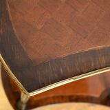 Double-Top Flying Table in Mahogany and Ebonized Pear Wood, Napoleon III Style – 1930